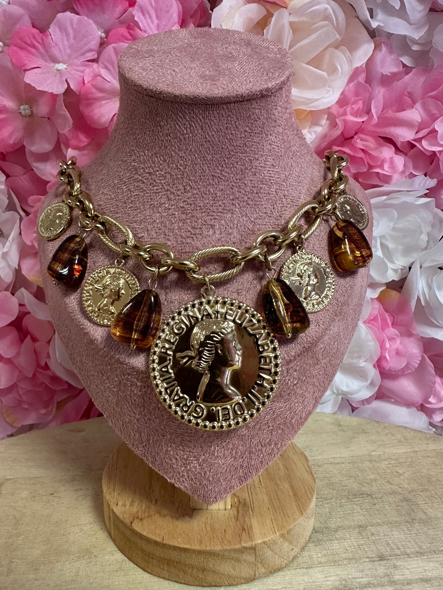 Collier breloque goutte 💧 pièces