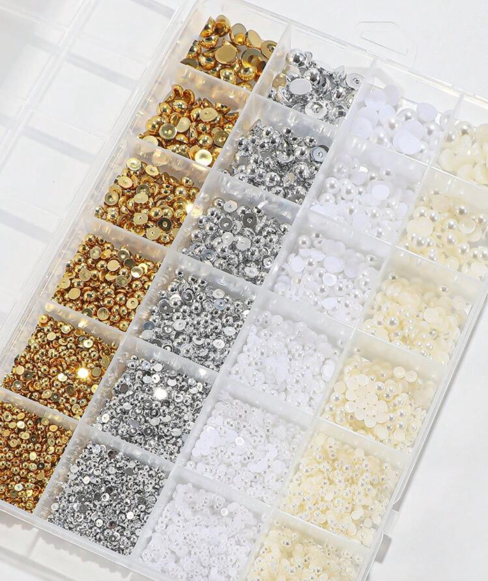 Finition perles luxueux