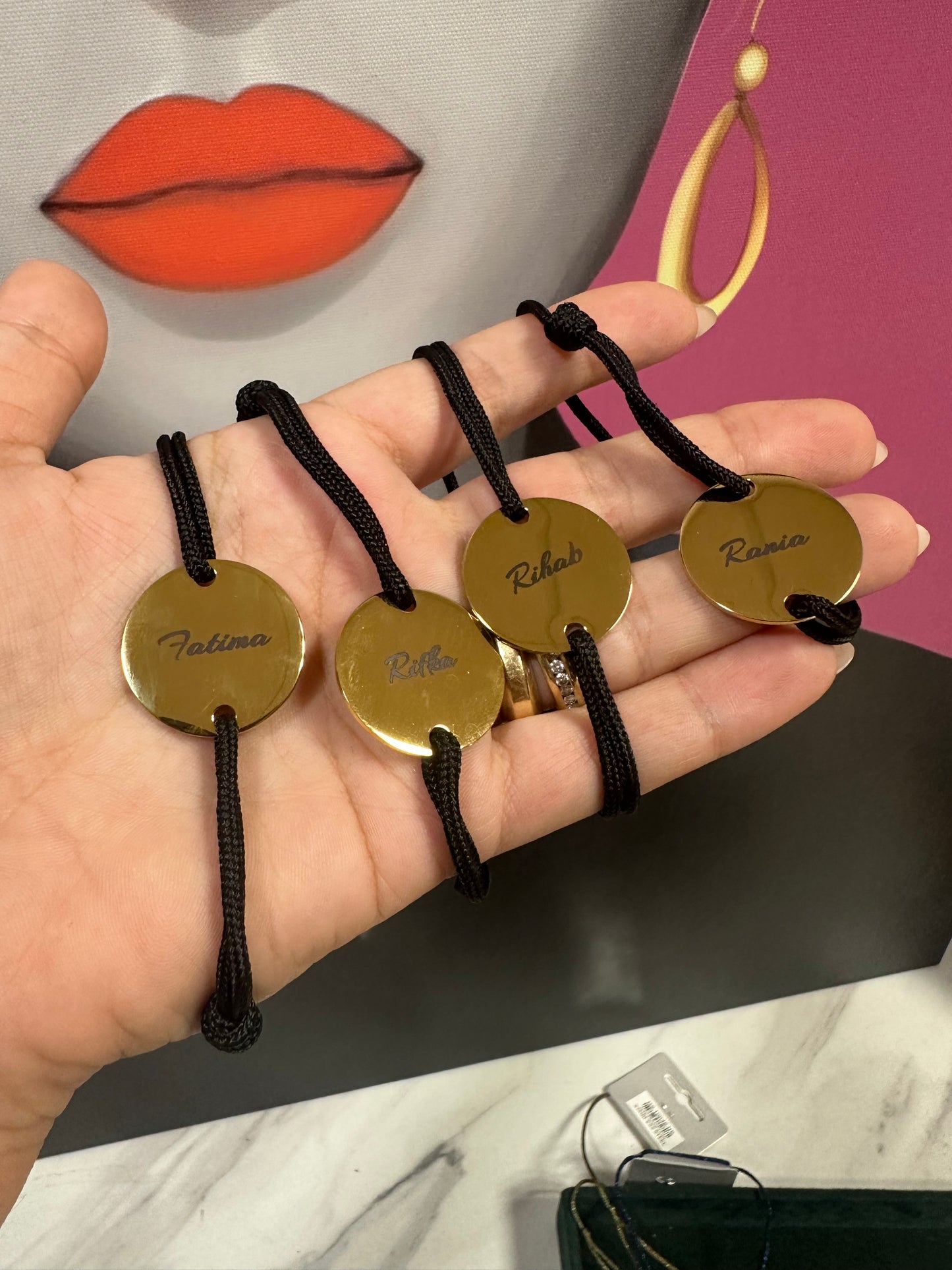 Bracelet cordon Gravure