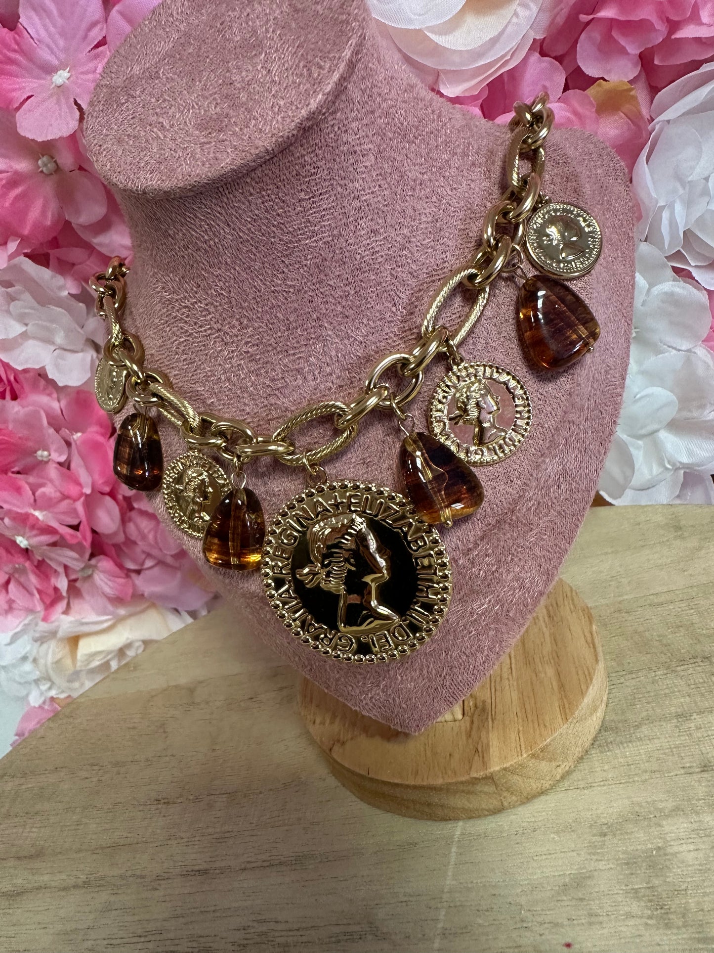 Collier breloque goutte 💧 pièces