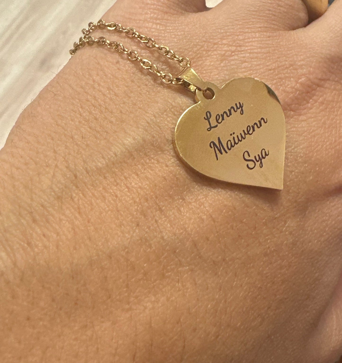 Collier personnalisé cœur