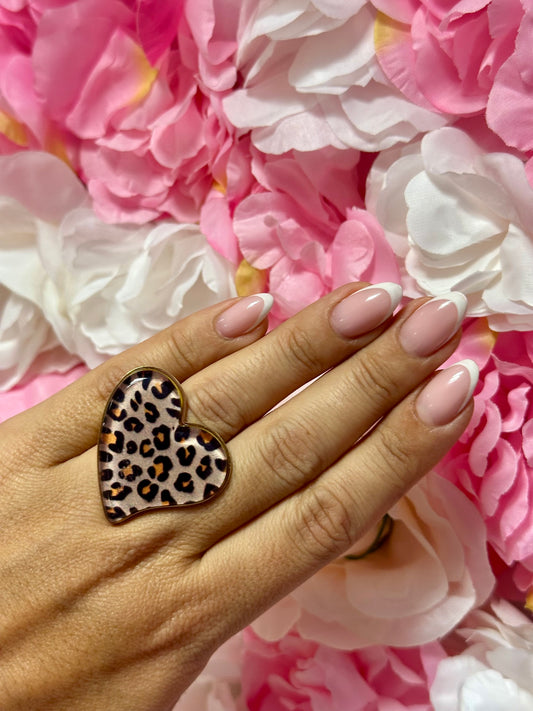Bague cœur léopard 🐆