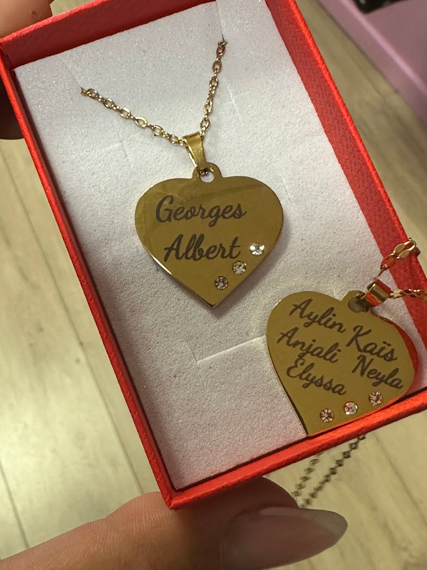 Collier personnalisé cœur