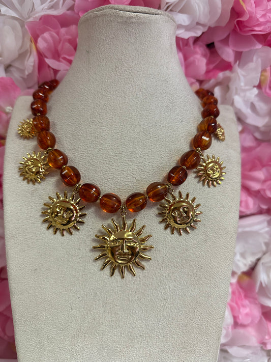 Collier SUN rouille  🌞
