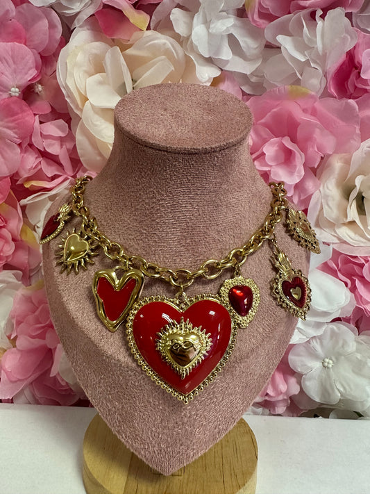 Collier cœur rouge ❤️