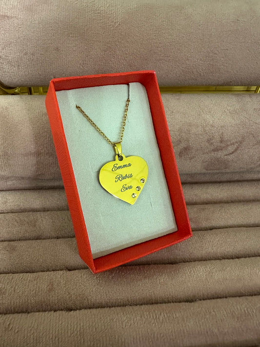 Collier personnalisé cœur