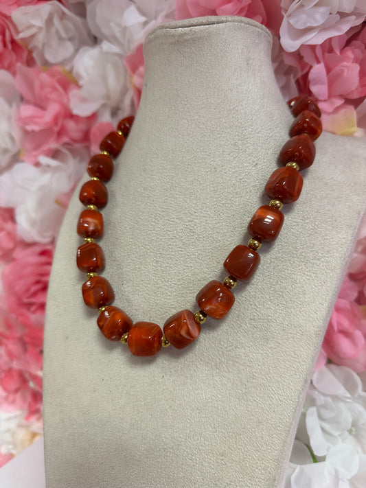 Collier Perlas rouille