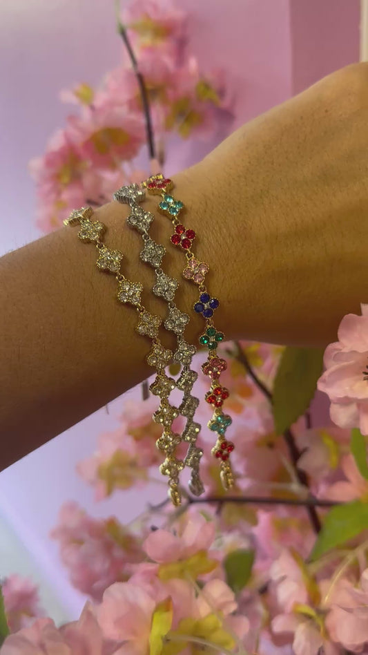 Bracelets Trèfle strass